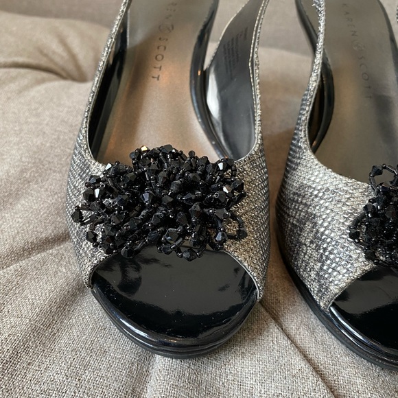 Silver high heels size 7.5 - Picture 6 of 7